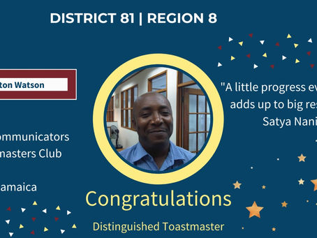Congratulations to these Distinguished Toastmasters!