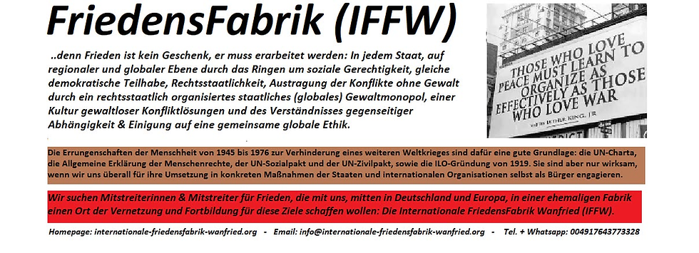 Wir haben in den vergangenen Monaten vor allem über Facebook und Telegramm unsere Nachrichtenarbeit für Frieden gemacht. Jetzt tun wir es auch wieder hier auf unserer Homepage.