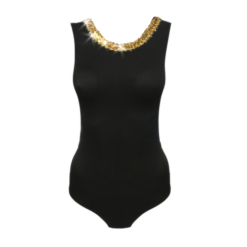 gold sequin leotard