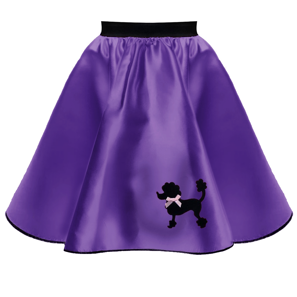 Thumbnail: IC311 Adult Satin Poodle Skirt