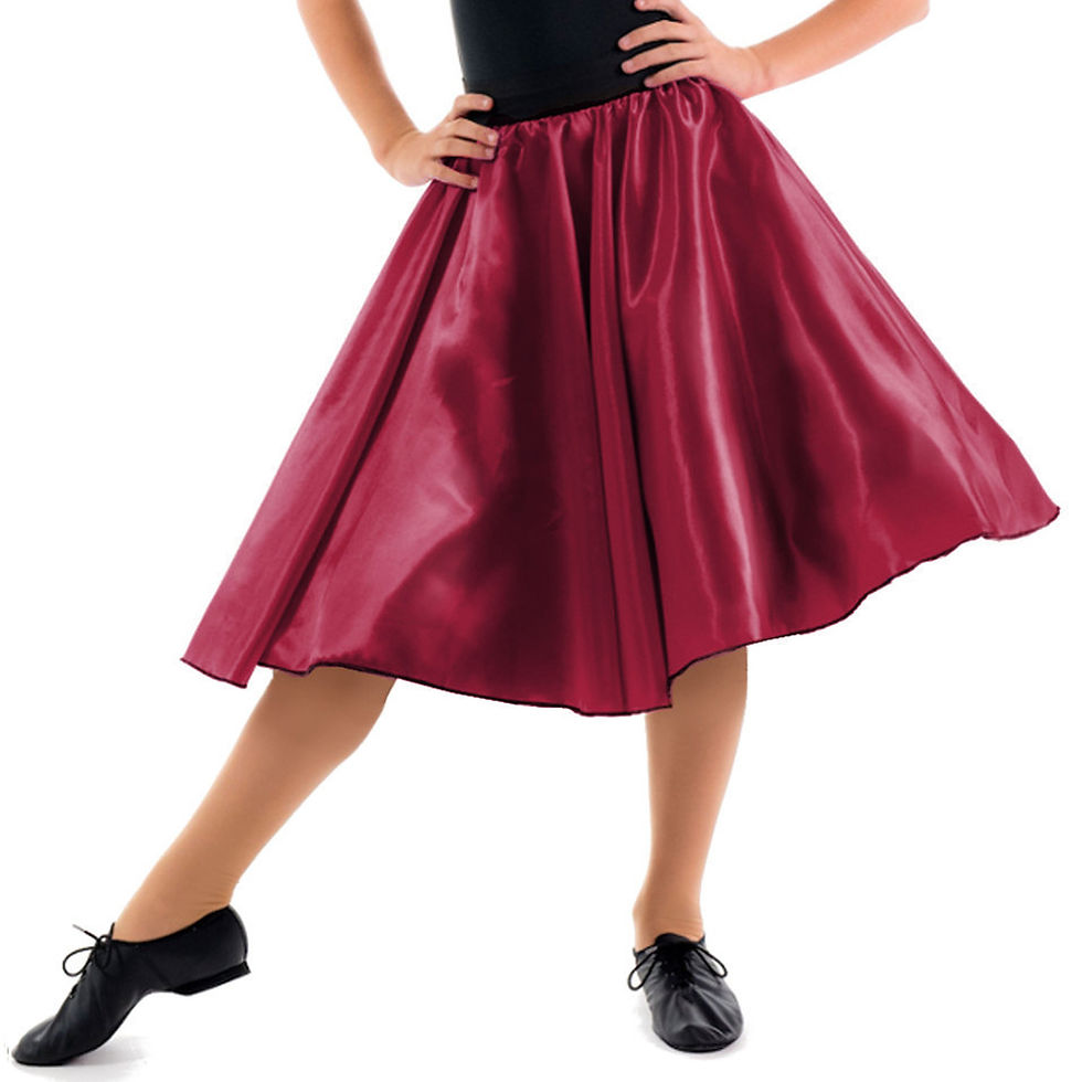 Thumbnail: IC272 Adult Satin Rock N Roll Skirt