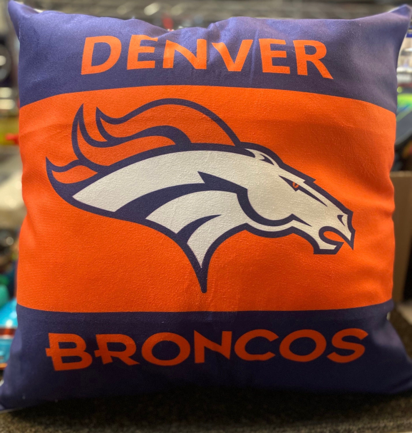 Denver Broncos Throw Pillow