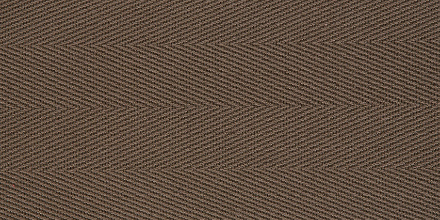Thumbnail: Brown herringbone weave rug detail.