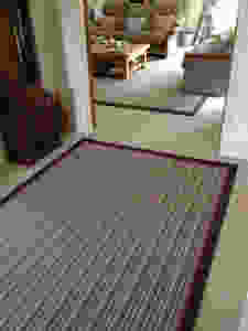 Wool Mississippi Stripe Rug & Wool Lustre Rug with matching Double Borders