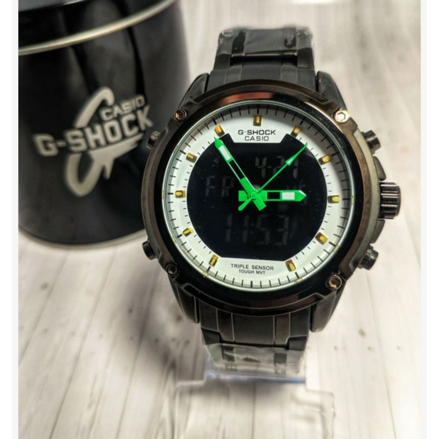 G-Shock Edifíce preto x-metal digital e ponteiro