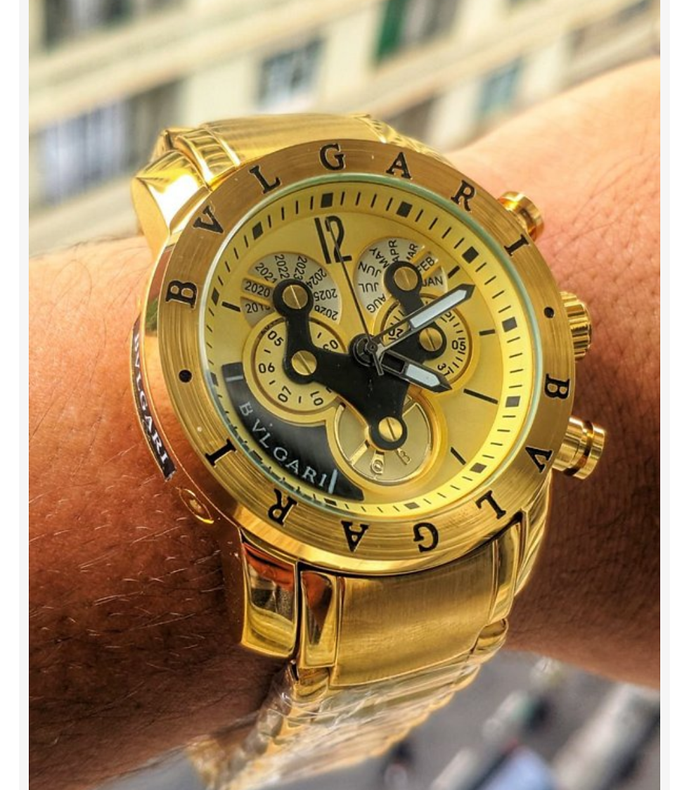 Miniatura:  BVLGARI HYBRID DOURADO AZUL A PROVA D'AGUA

