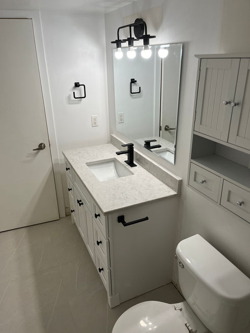 after picture of a bathroom renovation