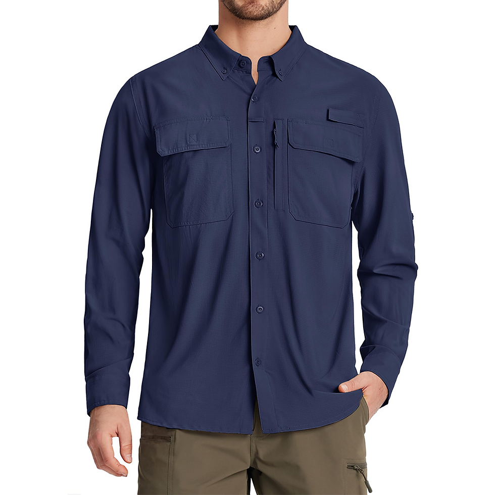 Thumbnail: TACVASEN UPF 50+ Sun Protection Fishing Shirts Men's Quick Dry Long Sleeve Shirt