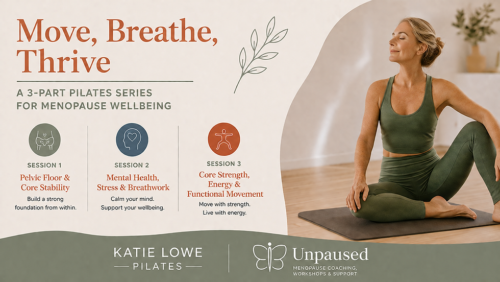 Move, Breathe, Thrive: A 3-Part Pilates Series for Menopause Wellbeing