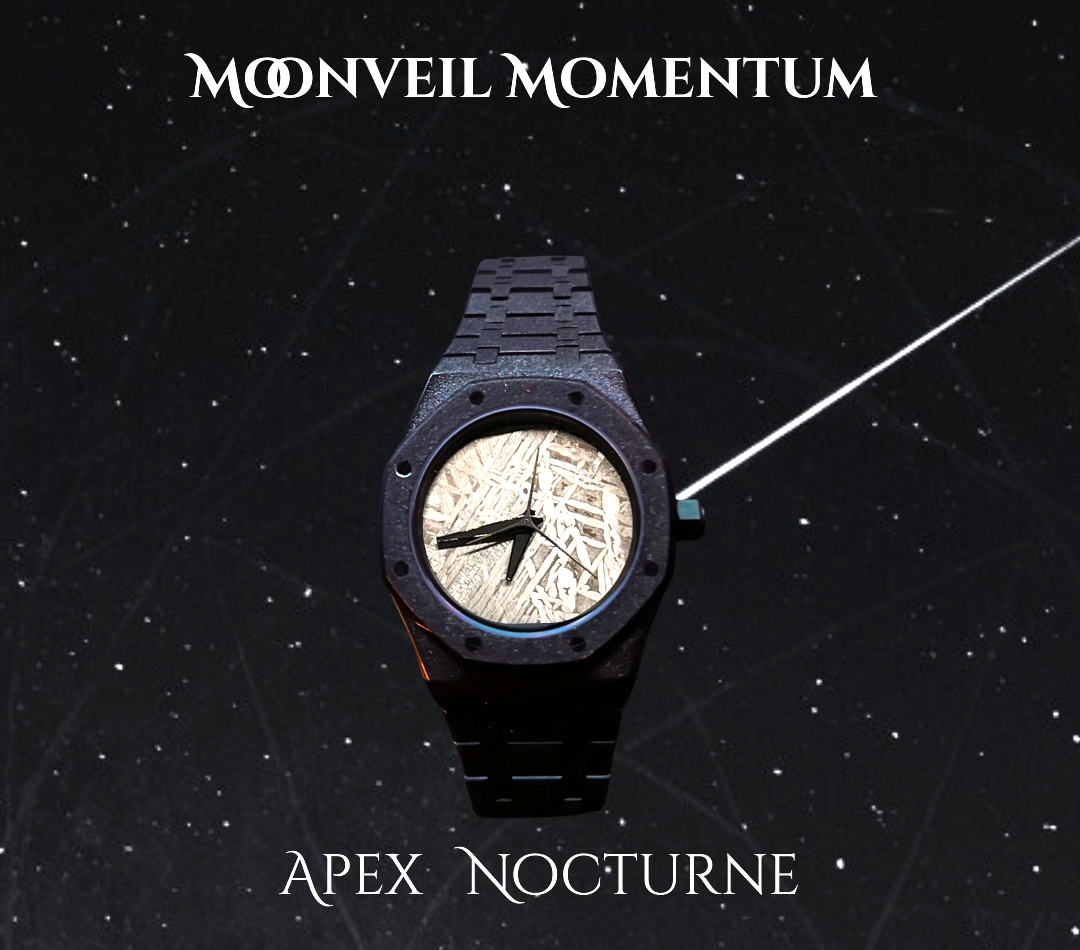 Apex Nocturne automatic watch with meteorite dial