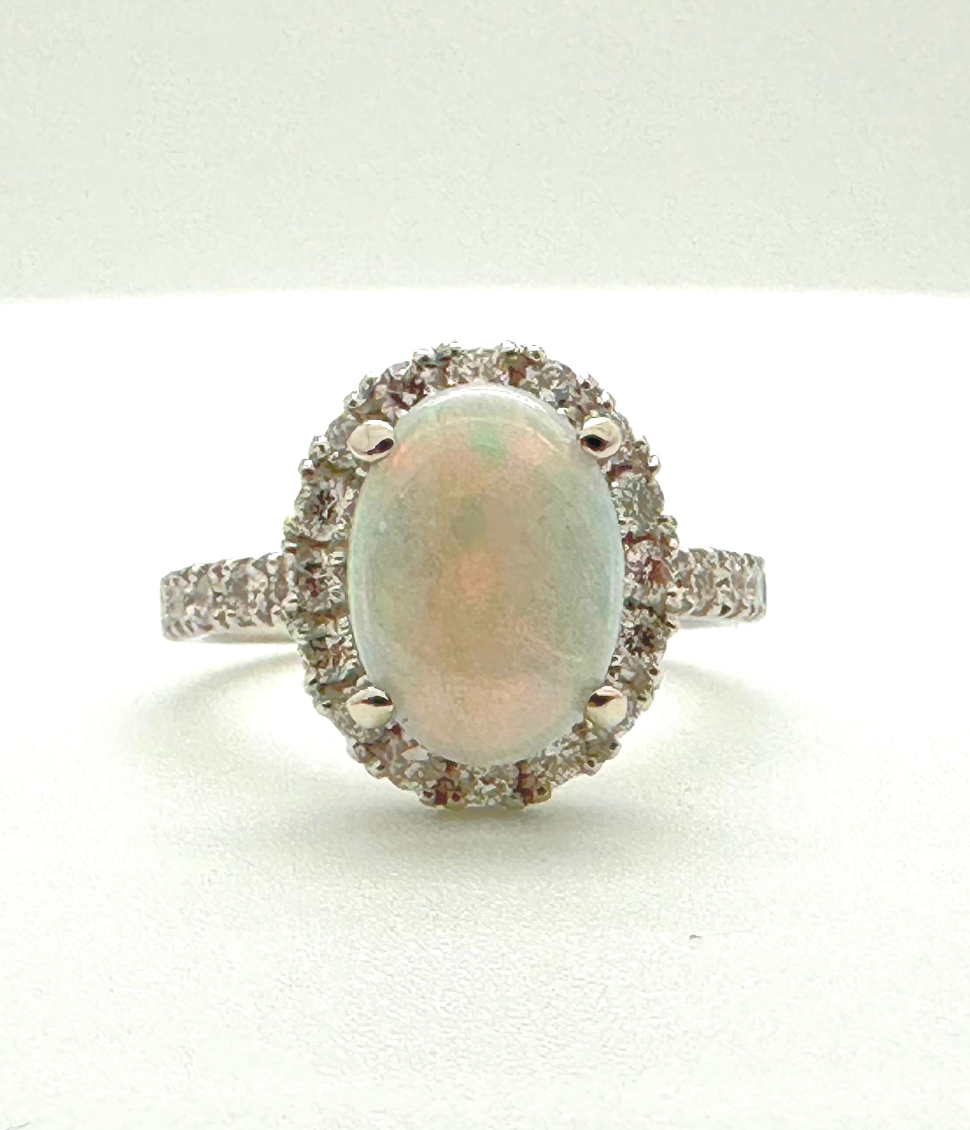 14k Opal and Diamond Ring