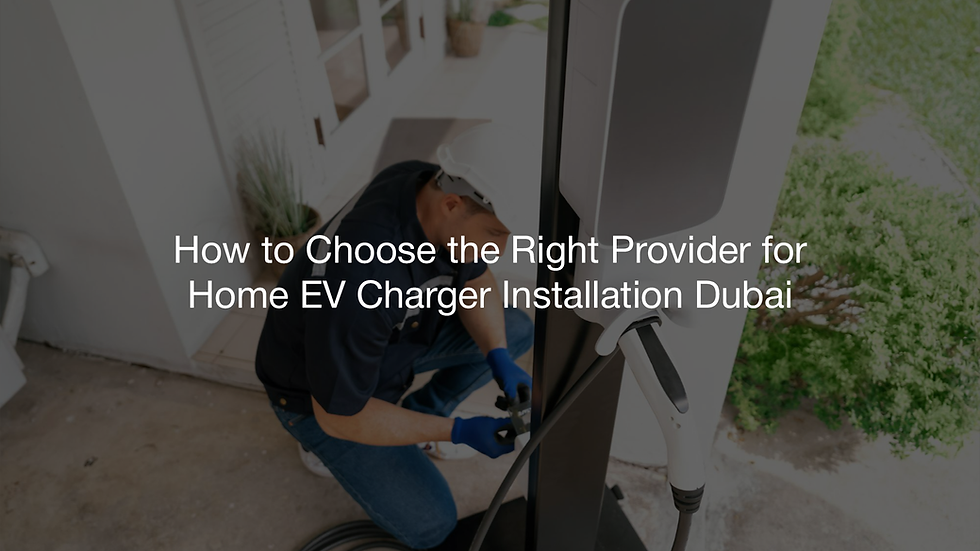 Installing an EV Charger in a Rented Dubai Villa: Who Pays?