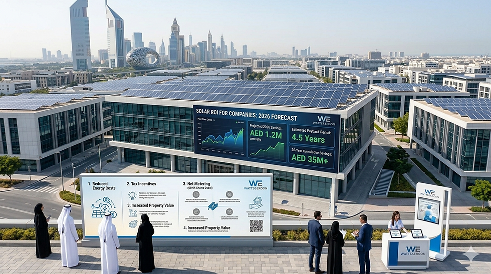 Commercial Rooftop Solar in Dubai: Shams DEWA Tariffs & PPA Guide 2026