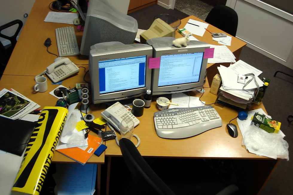 What i have on my desk (and under and below, and next to, and and..)