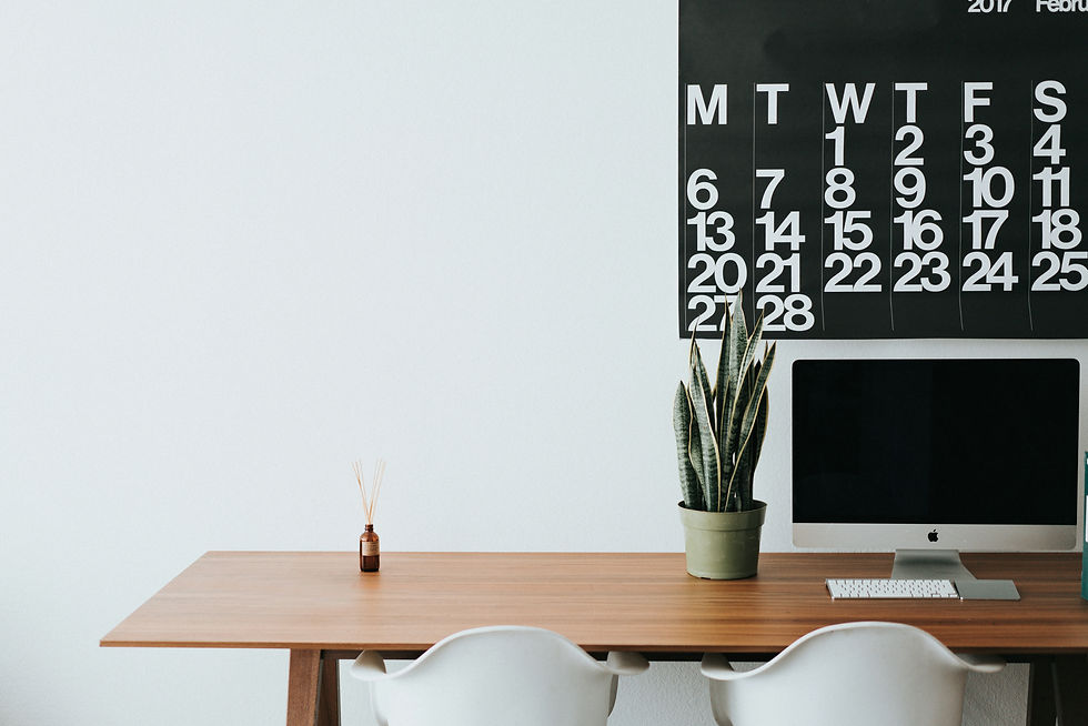 Clean minimalist office