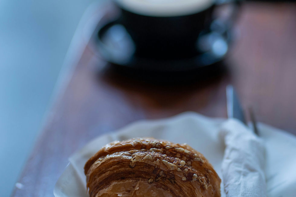 warm delicious croissant for breakfast