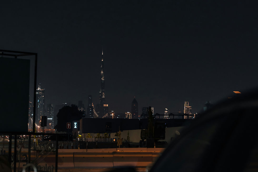 Clear night in Dubai.