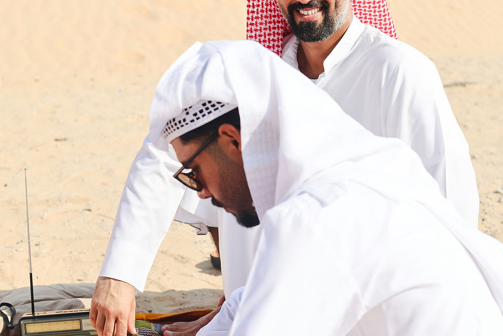 Meet the gentlemen of Eighty Six Media Celebrating the UAE National the Arabic way. (2023)