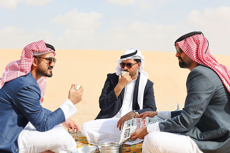 Meet the gentlemen of Eighty Six Media Celebrating the UAE National the Arabic way. (2023)