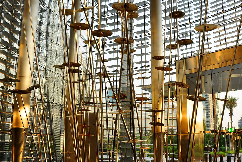 Artistic Water Droplets in Burj Khalifa Lobby | Design inspiration from ...