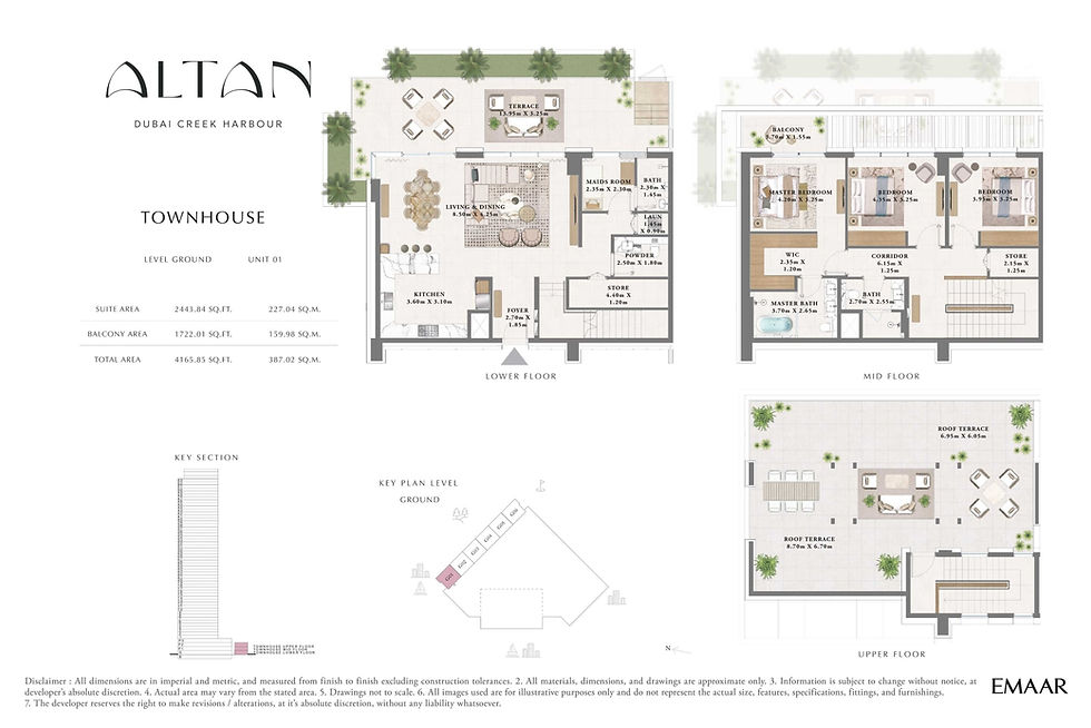 Altan By Emaar Floor Plans - Dubai Creek Harbour, Dubai ...