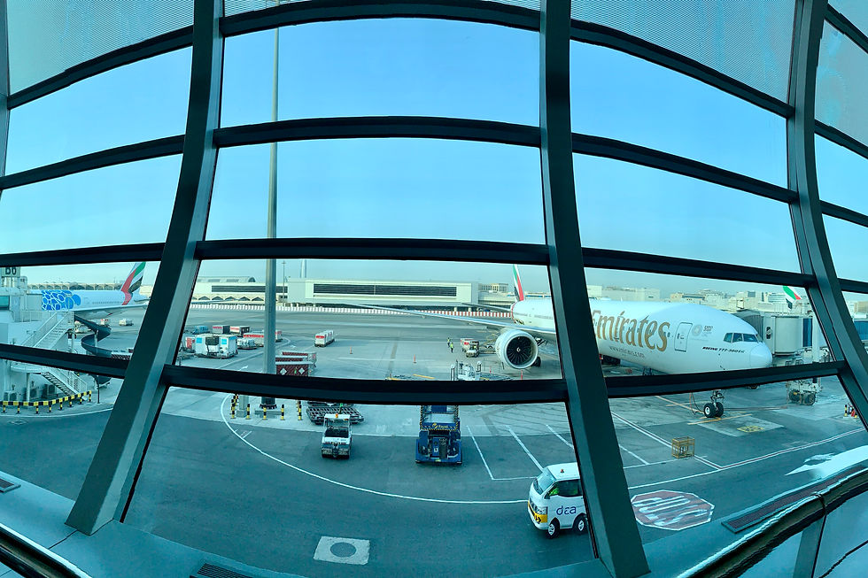 Interior of a terminal at Dubai International Airport