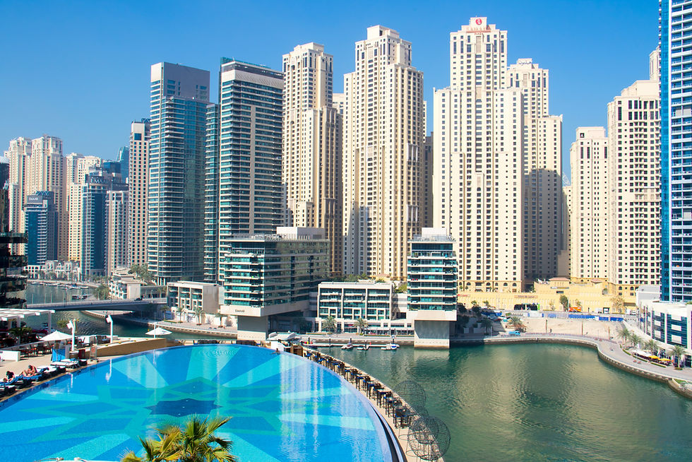 I stayed at the 5-star Address, Dubai Marina, Dubai and this was the view from the hotel bedroom. What a view. The hotel was absolutely fantastic, great staff, customer service, food, pool and the who