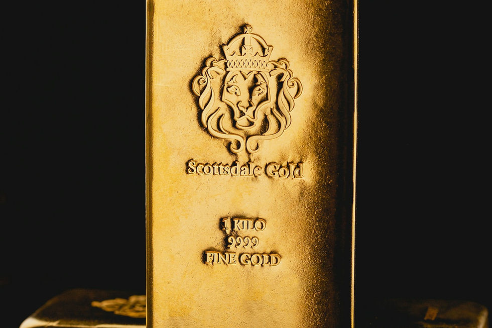 Pure gold bullion bars representing precious metals at Dubai Gold Souk
