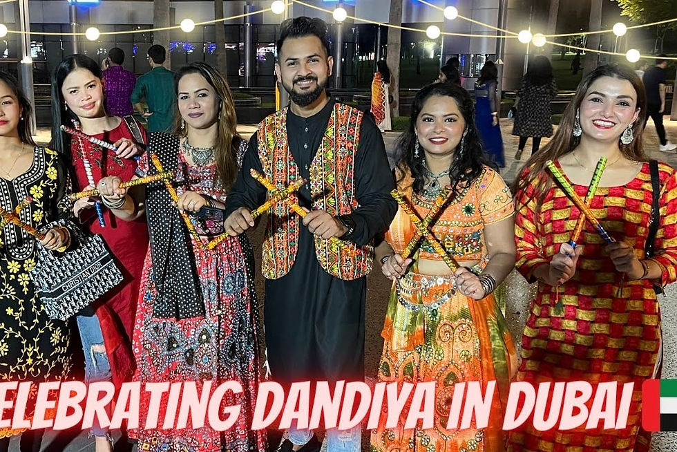 Celebrating Dandiya Festival in Dubai | Prasanna Meher - YouTube