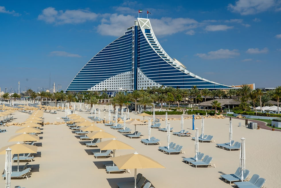 Beautiful beach resorts at Jumeirah Dubai