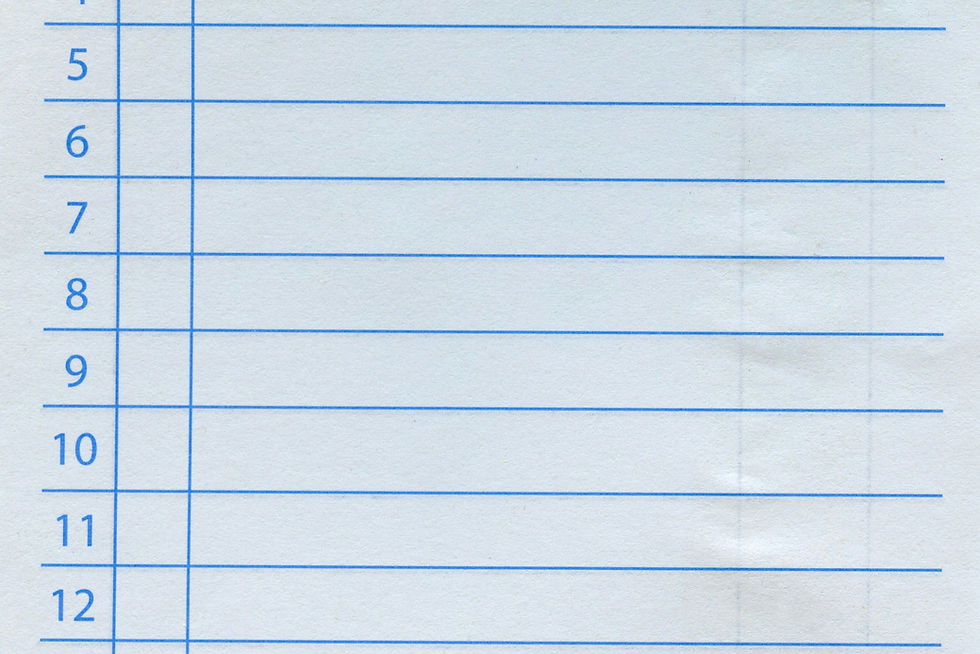 a blue and white thank you note with numbers