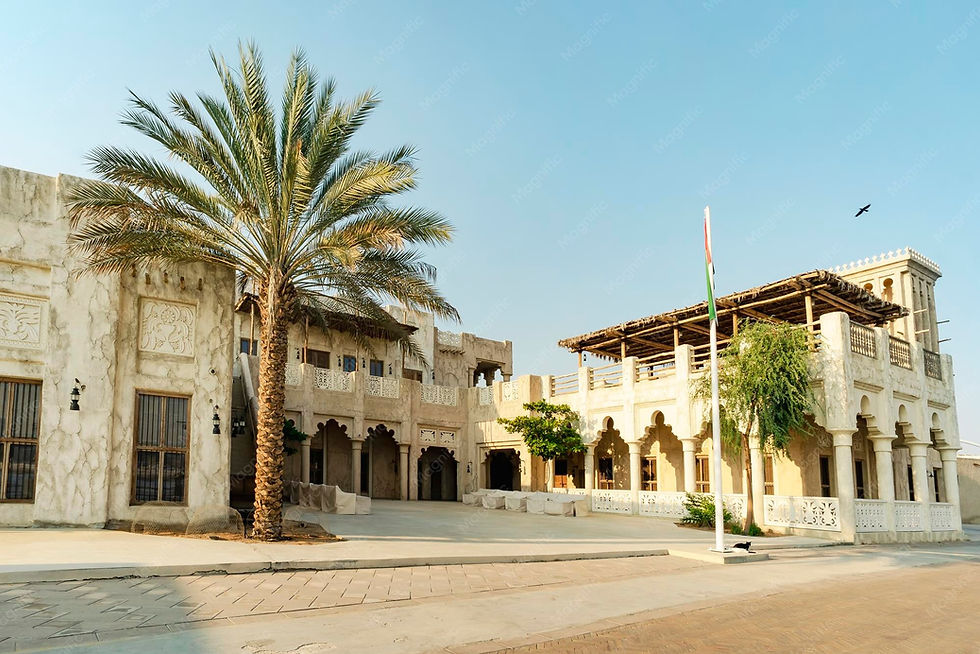 Premium Photo | Shindagha historic district in dubai creek ...