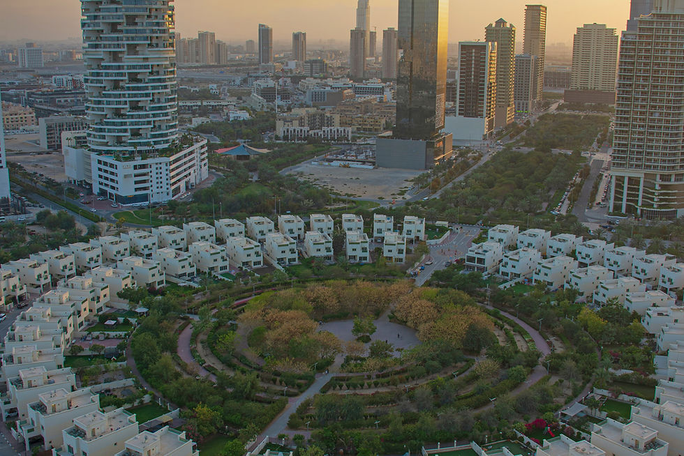 aerial view of Dubai, uae