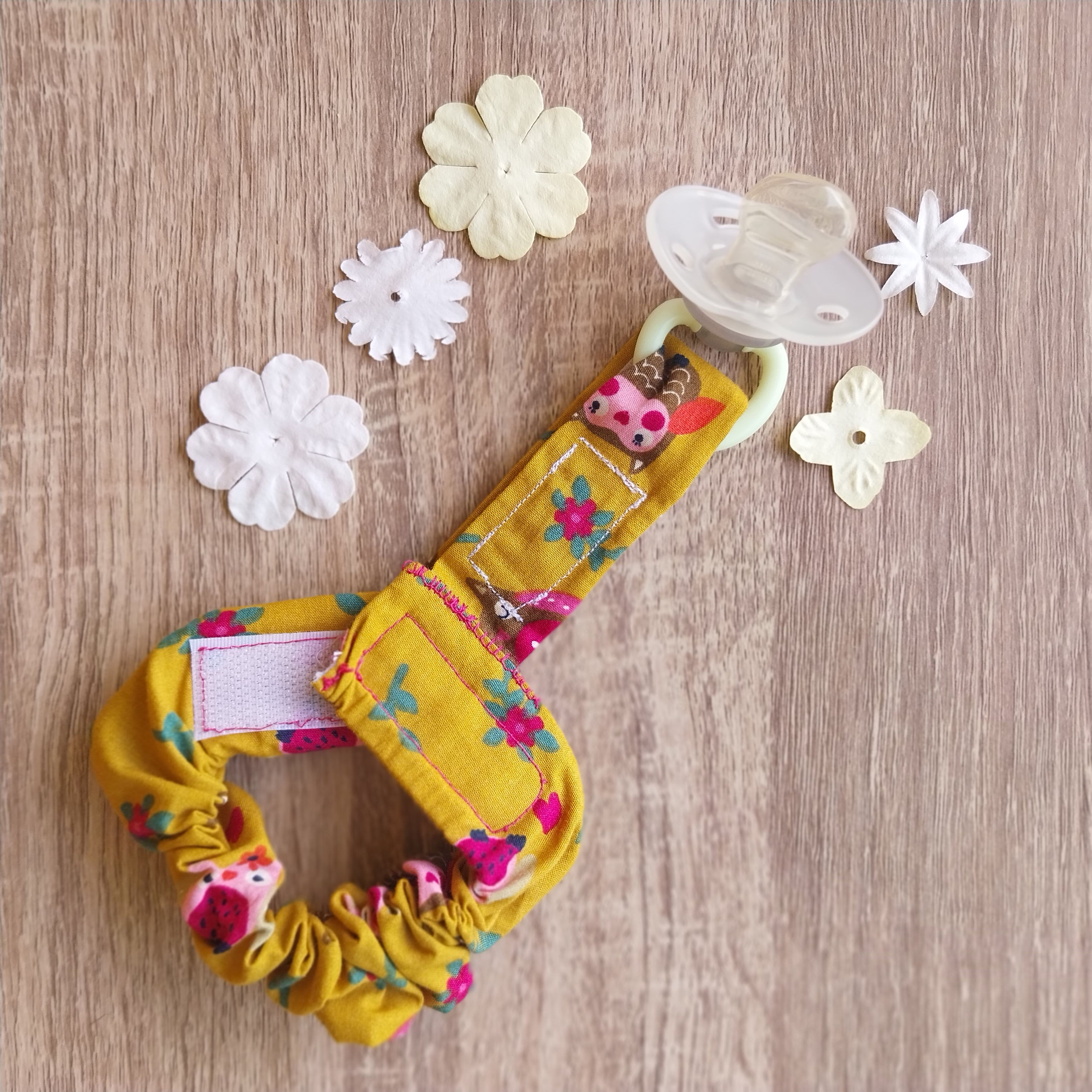 Bracelet chouchou motifs chouettes