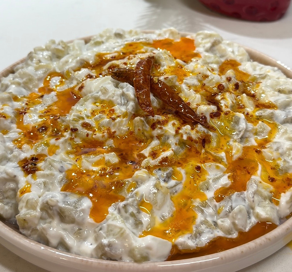 turkish eggplant yogurt dip with garlic