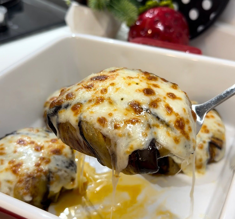 urkish baked eggplant with ground beef and tomato sauce
