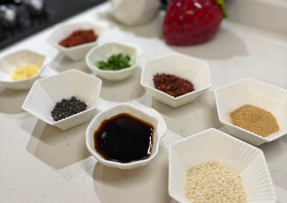 homemade chili oil with garlic and spices