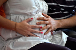 Foto estudio embarazada