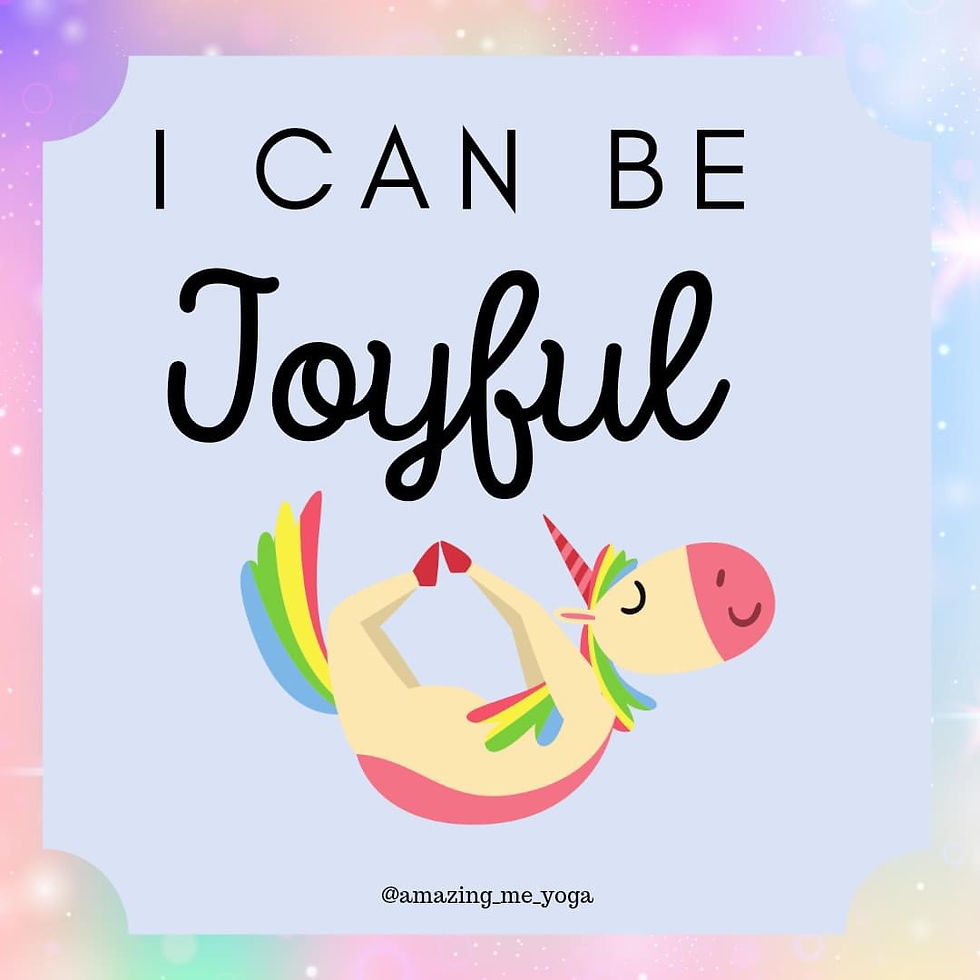 Yoga Unicorn with Affirmations