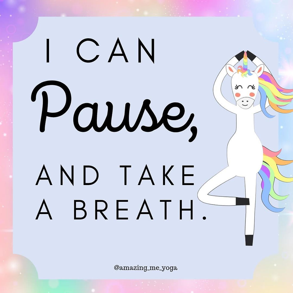 Yoga Unicorn for kids Yoga class with affirmations