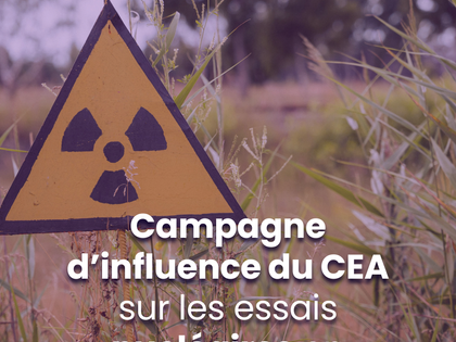 Campagne d'influence du CEA sur les essais nucléaires en Polynésie