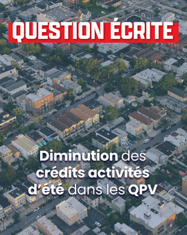 Diminution des crédits activités d'été dans les QPV