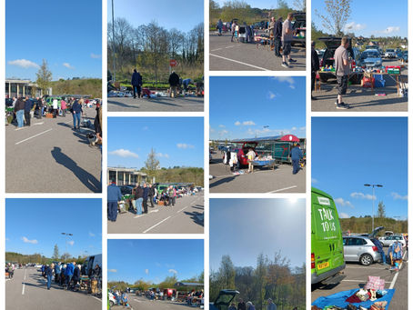 Another gorgeous day for a friendly and successful car boot sale at Sainsburys, Churnet Way, Leek