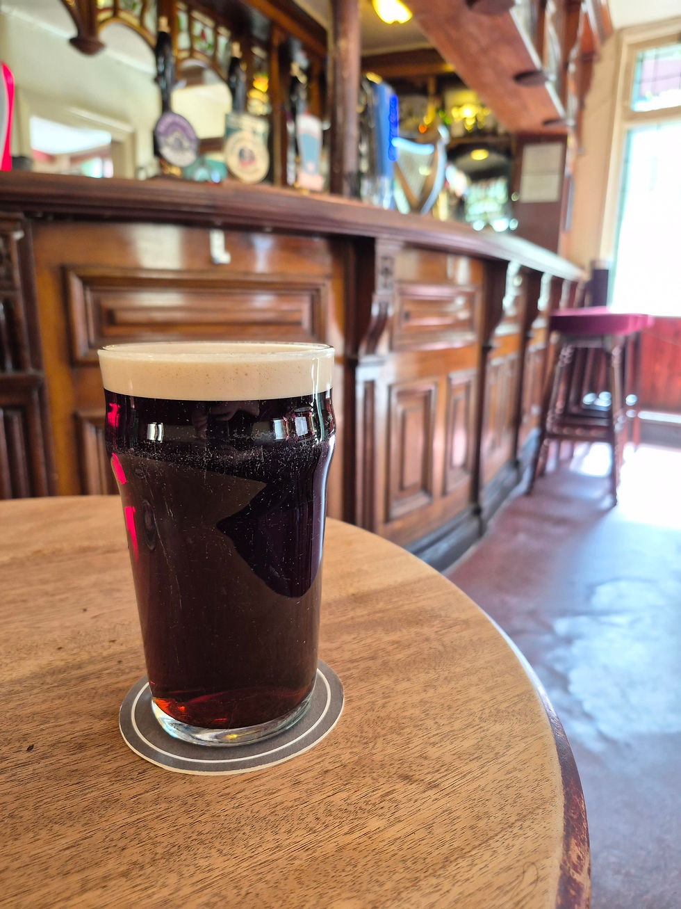 A cold pint of titanic plum porter