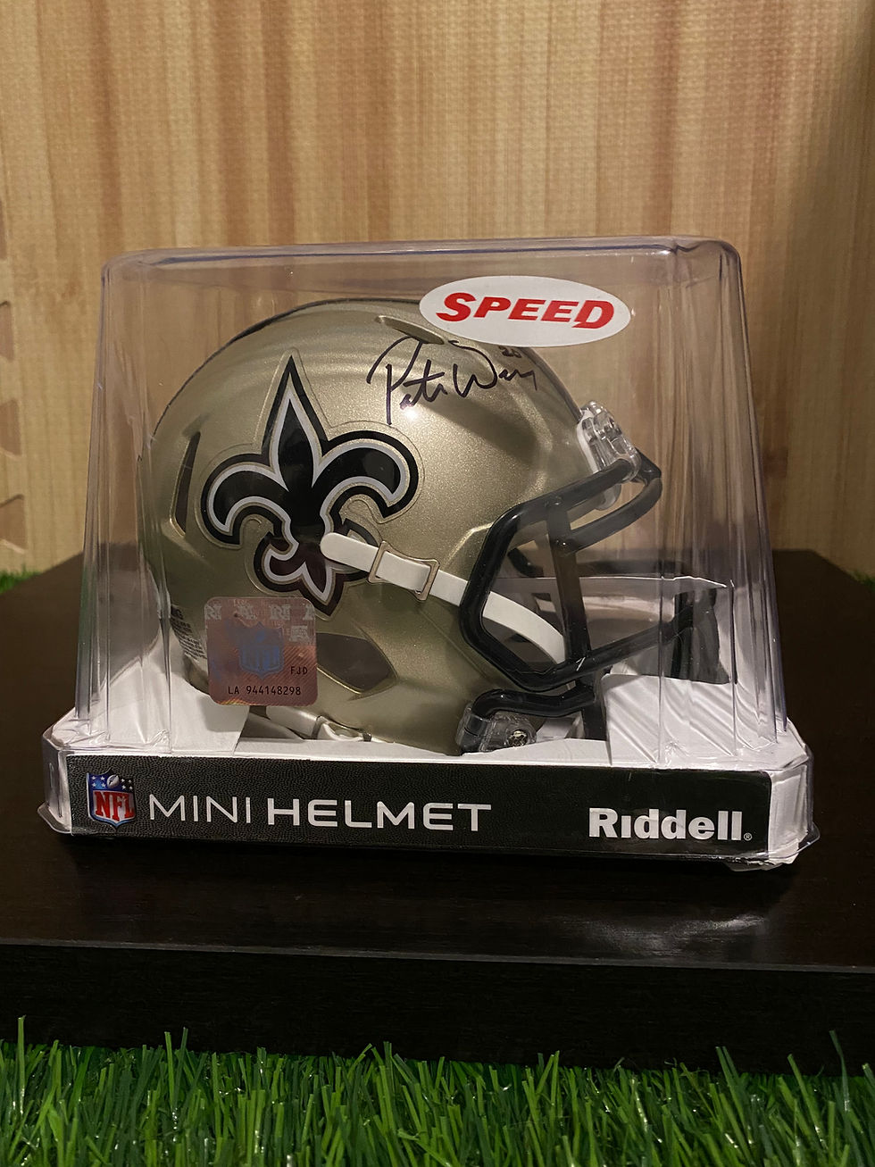 Mini Helmet Oregon New Orleans Saints Pete Werner Football Sports Memorabilia Autograph