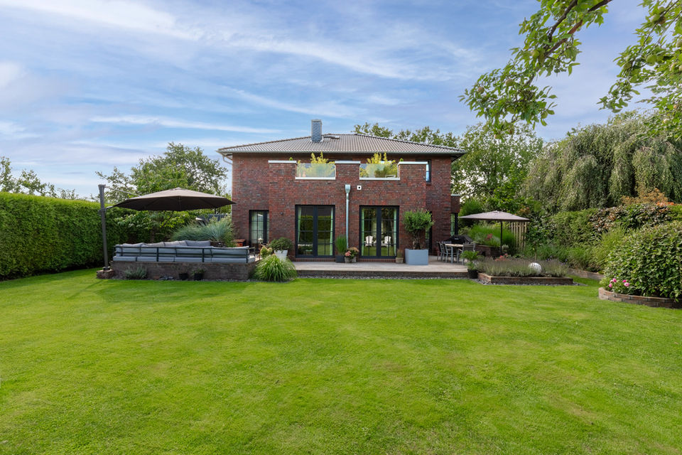 Klinkerhaus gebaut wie eine Stadtvilla