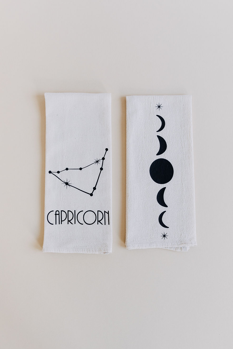 Thumbnail: Zodiac Constellation + Moon Phases Tea Towels- Set of 2