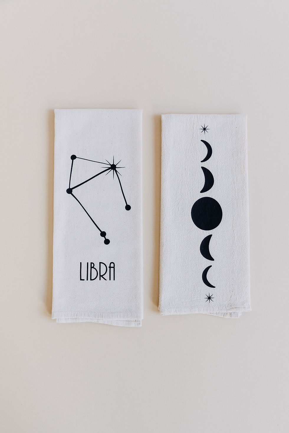 Thumbnail: Zodiac Constellation + Moon Phases Tea Towels- Set of 2