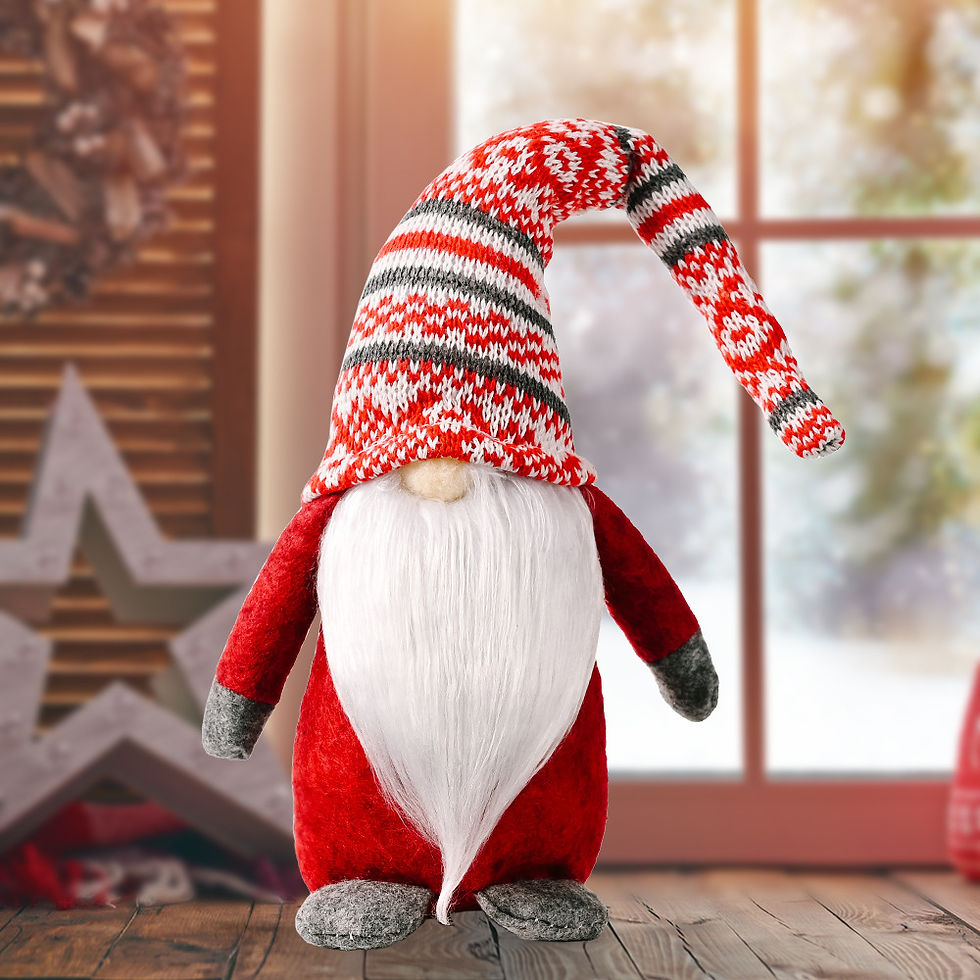 Thumbnail: Soft fabric Nisse gnome Christmas figure for holiday decor