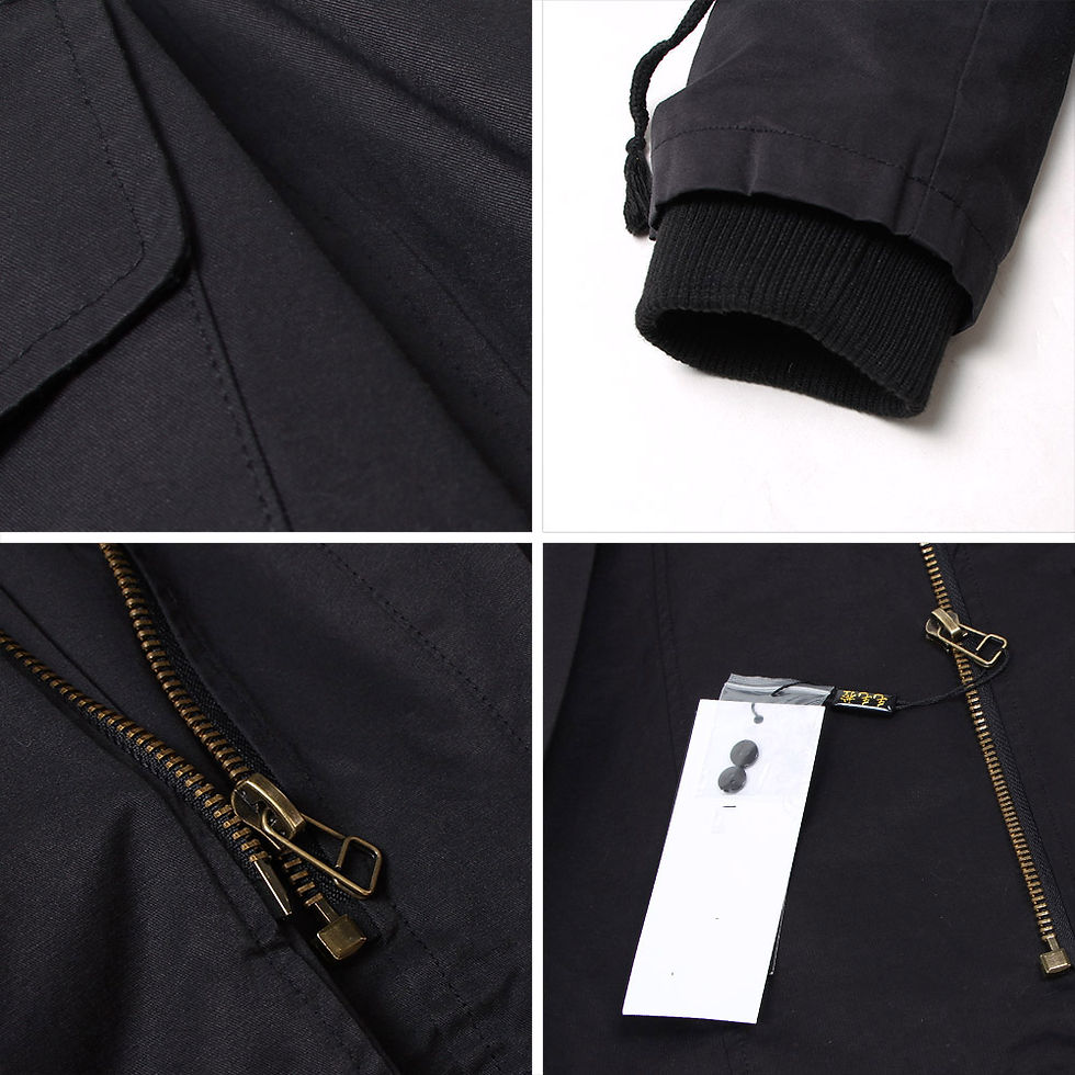 Luxury winter parka with real fox fur interior and hood trim